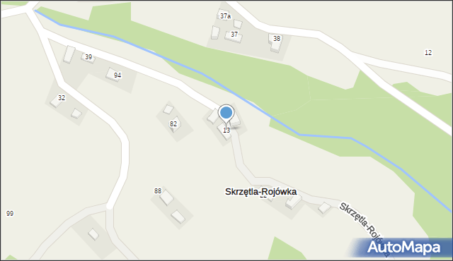 Skrzętla-Rojówka, Skrzętla-Rojówka, 13, mapa Skrzętla-Rojówka