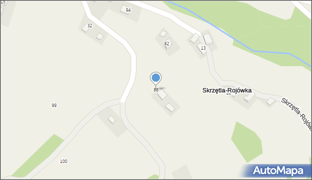 Skrzętla-Rojówka, Skrzętla-Rojówka, 88, mapa Skrzętla-Rojówka