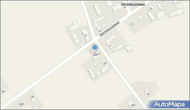 Skrzetuszewo, Skrzetuszewo, 29A, mapa Skrzetuszewo