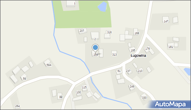 Skrzydlna, Skrzydlna, 104, mapa Skrzydlna