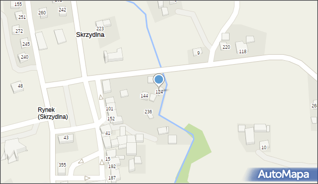 Skrzydlna, Skrzydlna, 124, mapa Skrzydlna