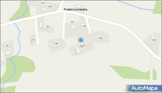 Skrzydlna, Skrzydlna, 218, mapa Skrzydlna