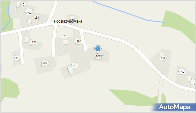 Skrzydlna, Skrzydlna, 306, mapa Skrzydlna