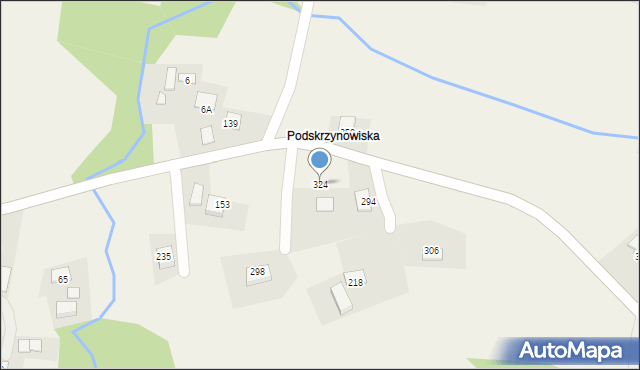 Skrzydlna, Skrzydlna, 324, mapa Skrzydlna