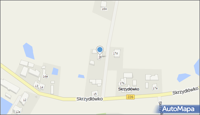 Skrzydłowo, Skrzydłówko, 16, mapa Skrzydłowo