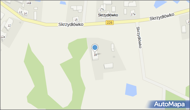 Skrzydłowo, Skrzydłówko, 18, mapa Skrzydłowo