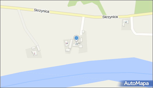 Skrzynica, Skrzynica, 13, mapa Skrzynica