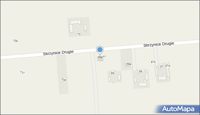 Skrzynice Drugie, Skrzynice Drugie, 69a, mapa Skrzynice Drugie