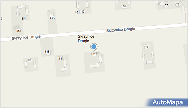 Skrzynice Drugie, Skrzynice Drugie, 81, mapa Skrzynice Drugie