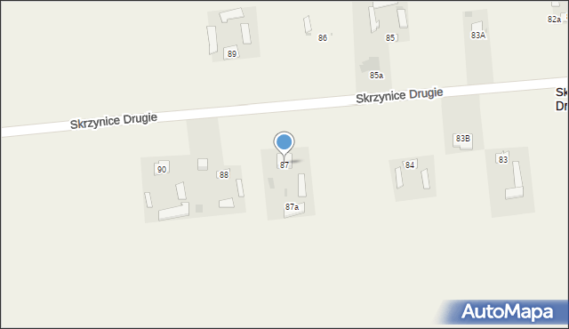 Skrzynice Drugie, Skrzynice Drugie, 87, mapa Skrzynice Drugie