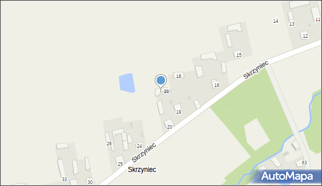 Skrzyniec, Skrzyniec, 22, mapa Skrzyniec