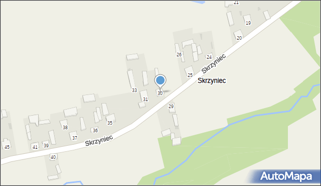 Skrzyniec, Skrzyniec, 30, mapa Skrzyniec