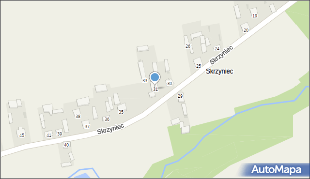 Skrzyniec, Skrzyniec, 31, mapa Skrzyniec