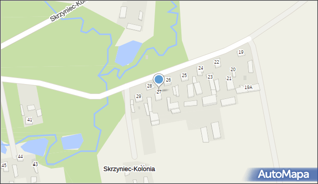 Skrzyniec-Kolonia, Skrzyniec-Kolonia, 27, mapa Skrzyniec-Kolonia