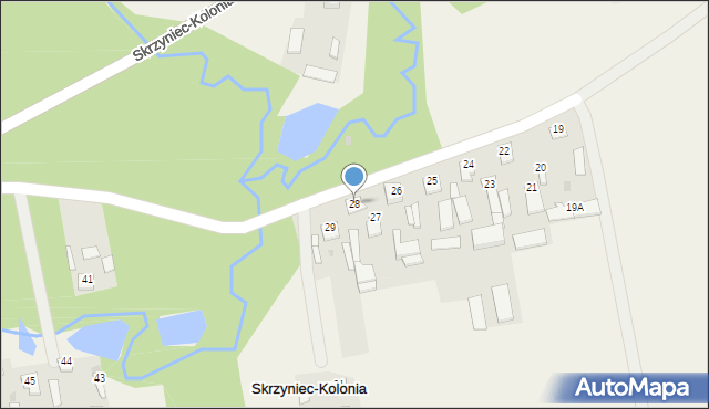 Skrzyniec-Kolonia, Skrzyniec-Kolonia, 28, mapa Skrzyniec-Kolonia