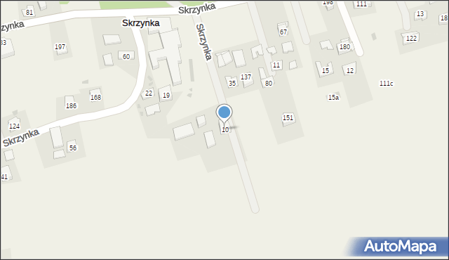 Skrzynka, Skrzynka, 10, mapa Skrzynka