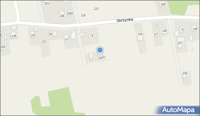 Skrzynka, Skrzynka, 114, mapa Skrzynka