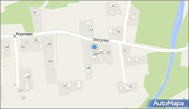 Skrzynka, Skrzynka, 139, mapa Skrzynka