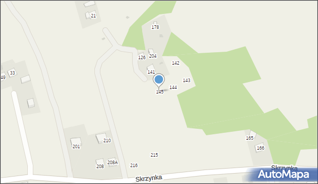 Skrzynka, Skrzynka, 145, mapa Skrzynka