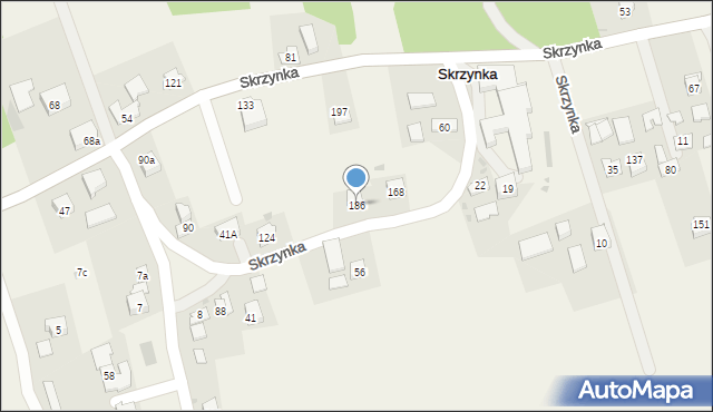 Skrzynka, Skrzynka, 186, mapa Skrzynka