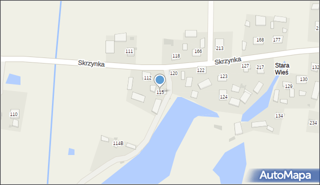 Skrzynka, Skrzynka, 115, mapa Skrzynka