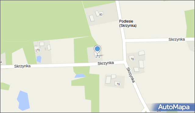 Skrzynka, Skrzynka, 171, mapa Skrzynka