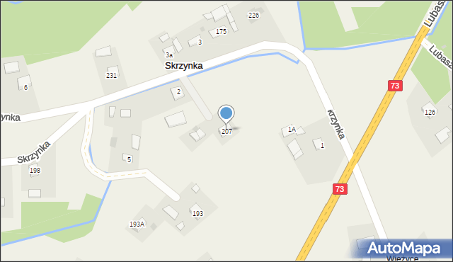 Skrzynka, Skrzynka, 207, mapa Skrzynka