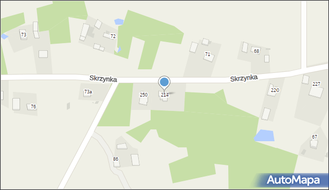 Skrzynka, Skrzynka, 214, mapa Skrzynka