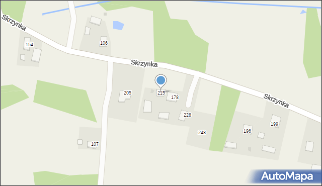 Skrzynka, Skrzynka, 215, mapa Skrzynka