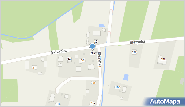 Skrzynka, Skrzynka, 29a, mapa Skrzynka