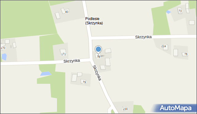 Skrzynka, Skrzynka, 78, mapa Skrzynka