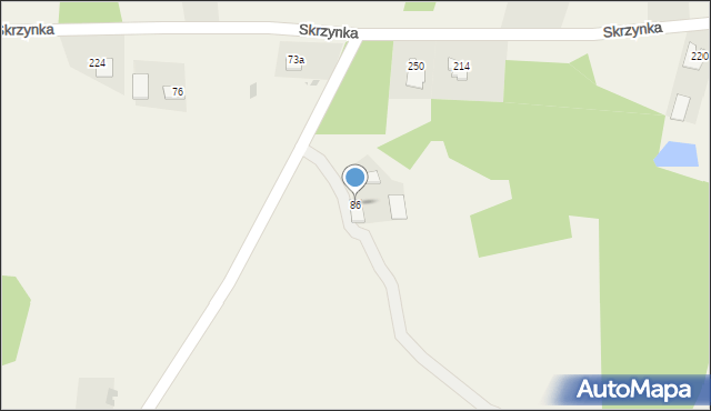 Skrzynka, Skrzynka, 86, mapa Skrzynka