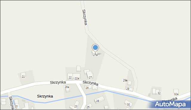 Skrzynka, Skrzynka, 27a, mapa Skrzynka