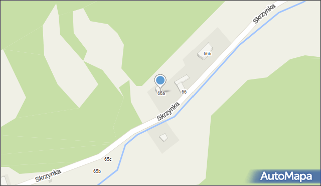 Skrzynka, Skrzynka, 66a, mapa Skrzynka