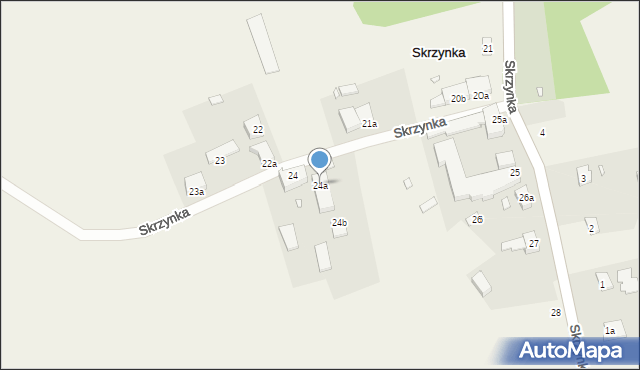 Skrzynka, Skrzynka, 24a, mapa Skrzynka