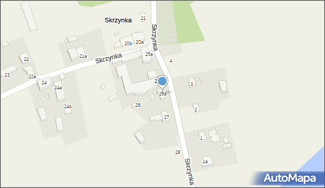 Skrzynka, Skrzynka, 26a, mapa Skrzynka