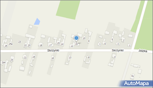 Skrzynki, Skrzynki, 11, mapa Skrzynki