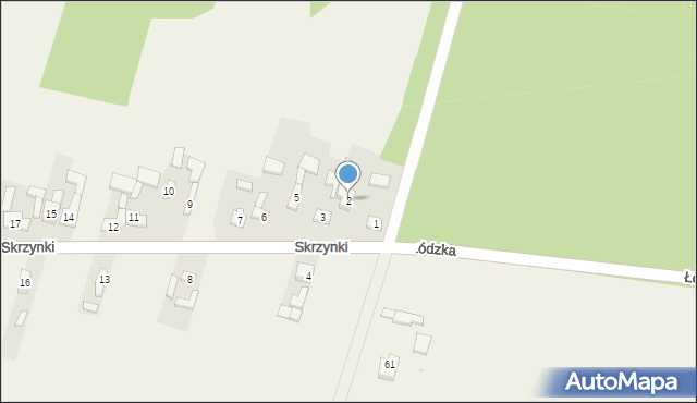 Skrzynki, Skrzynki, 2, mapa Skrzynki