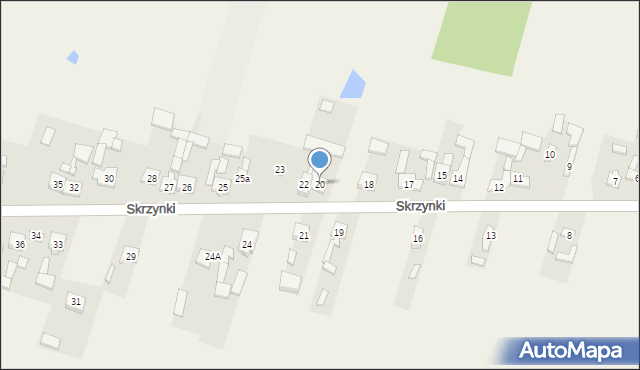 Skrzynki, Skrzynki, 20, mapa Skrzynki