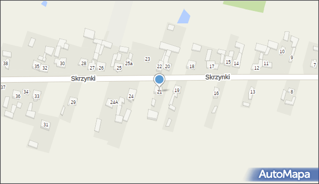 Skrzynki, Skrzynki, 21, mapa Skrzynki