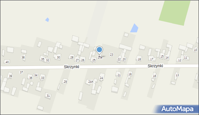 Skrzynki, Skrzynki, 25a, mapa Skrzynki