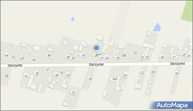 Skrzynki, Skrzynki, 28, mapa Skrzynki