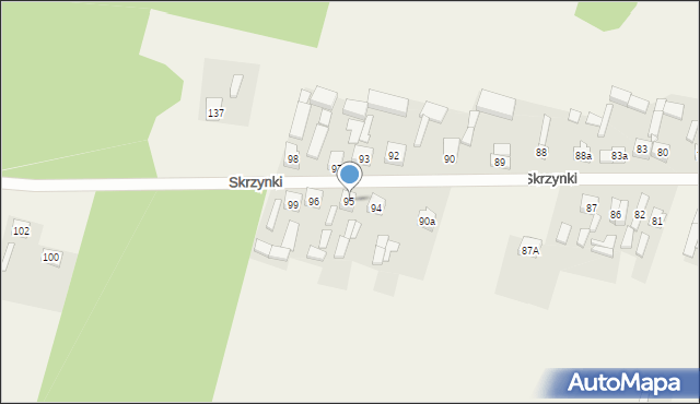 Skrzynki, Skrzynki, 95, mapa Skrzynki