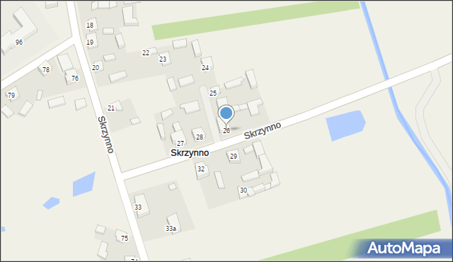 Skrzynno, Skrzynno, 26, mapa Skrzynno