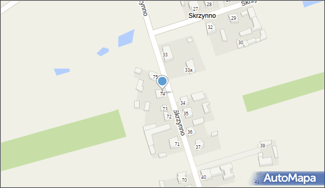 Skrzynno, Skrzynno, 74, mapa Skrzynno