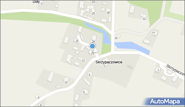 Skrzypaczowice, Skrzypaczowice, 13, mapa Skrzypaczowice