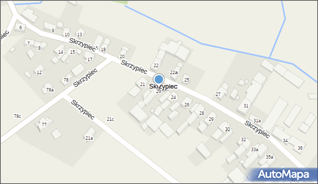 Skrzypiec, Skrzypiec, 23, mapa Skrzypiec