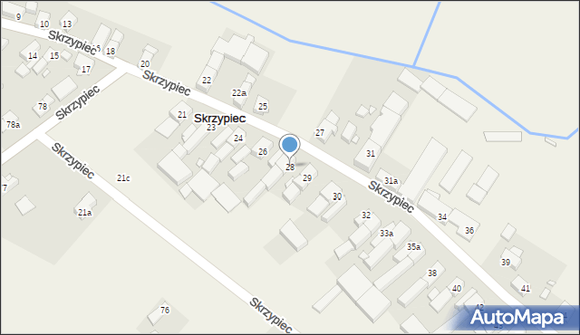 Skrzypiec, Skrzypiec, 28, mapa Skrzypiec