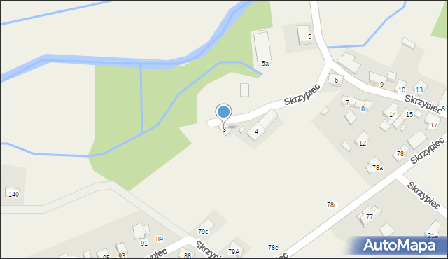 Skrzypiec, Skrzypiec, 3, mapa Skrzypiec