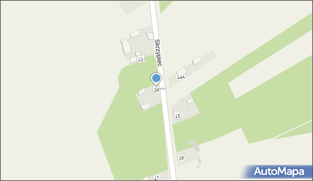 Skrzypiec, Skrzypiec, 14, mapa Skrzypiec